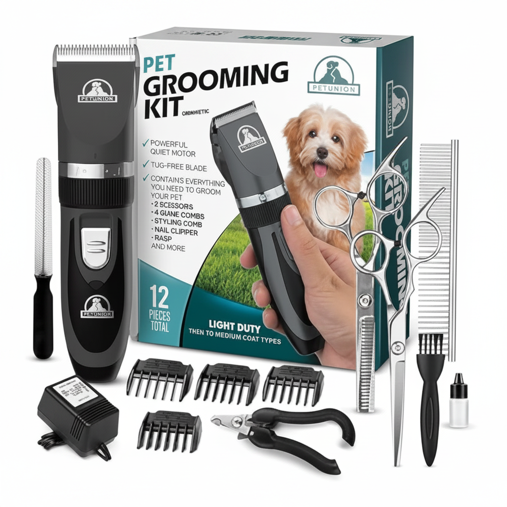 Professional Pet Grooming Kit - 15 Pieces